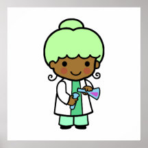 Chica del científico poster
