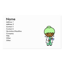 Chica del científico plantillas de tarjetas de visita
