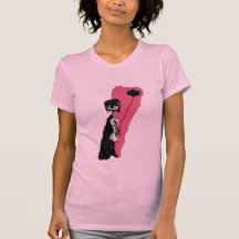 chica del cráneo camiseta