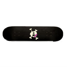 Chica del cráneo de Cutie Tabla De Skate