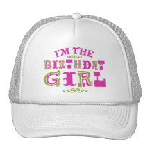 Chica del cumpleaños gorra