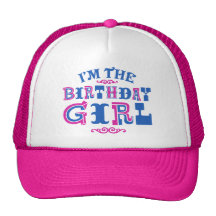 Chica del cumpleaños gorras de camionero