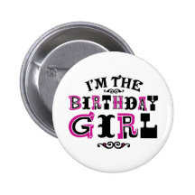 Chica del cumpleaños pins