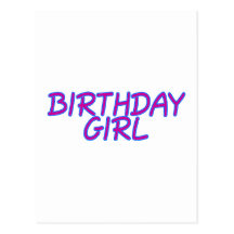 Chica del cumpleaños tarjeta postal