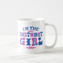 Chica del cumpleaños taza