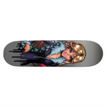 Chica del dibujo animado patines personalizados
