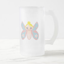 chica del duendecillo de la mariposa tazas