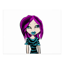chica del emo tarjeta postal