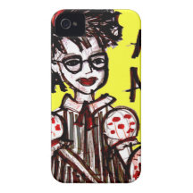 chica del empollón Case-Mate iPhone 4 protectores