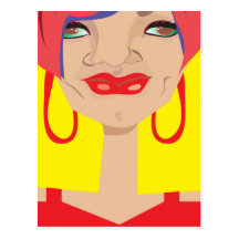 Chica del estallido postales