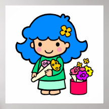 Chica del florista impresiones