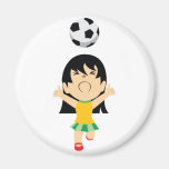 Chica del fútbol imanes  