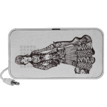 Chica del Hippie con los productos del personaliza Notebook Altavoces