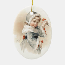 Chica del invierno de Maud Humphrey Adornos De Navidad