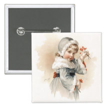 Chica del invierno de Maud Humphrey Pins