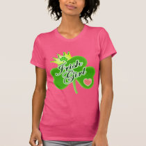 Chica del irlandés del día de St Patrick camisetas