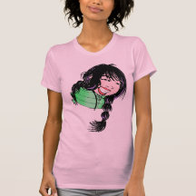chica del manga del smille camiseta