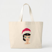 Chica del navidad bolsas