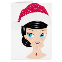 Chica del navidad felicitacion 