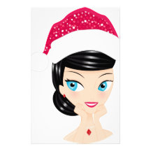 Chica del navidad papelería de diseño