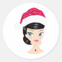 Chica del navidad pegatina
