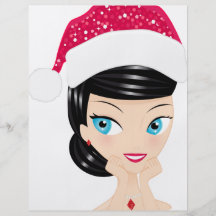 Chica del navidad tarjeton