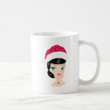 Chica del navidad taza