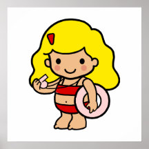 Chica del salvavidas poster
