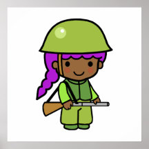 Chica del soldado impresiones