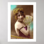 chica del victorian con la venda de la fan posters