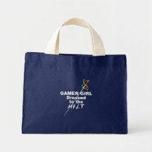 Chica del videojugador vestido al puño bolsa