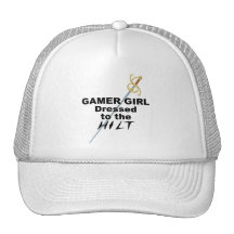 Chica del videojugador vestido al puño gorro