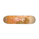 Chica en amapolas patineta personalizada