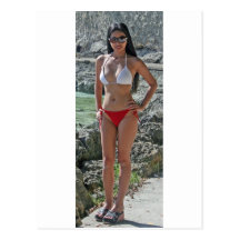 Chica en Boracay Postales