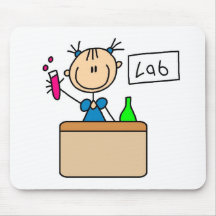 Chica en el laboratorio de ciencia de la escuela M Tapete De Ratón