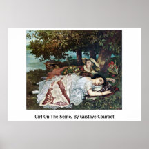 Chica en el Sena, por Gustave Courbet Impresiones