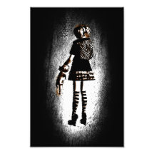 Chica en gótico arte fotografico