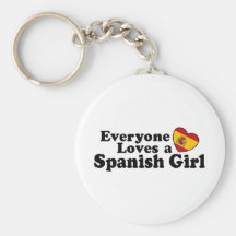 Chica español llavero personalizado