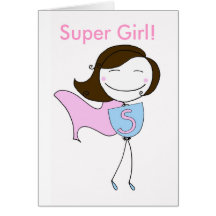 Chica estupendo del cumpleaños tarjeta