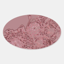 chica fresco calcomanía oval personalizadas
