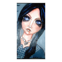 chica gótico del photocard tarjeta con foto personalizada