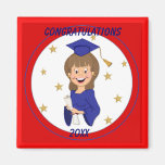 Chica graduado 2013 - personalizar imanes para frigoríficos