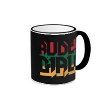 Chica grosero taza de café