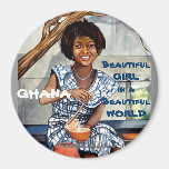 Chica hermoso de Ghana en un imán hermoso del mund