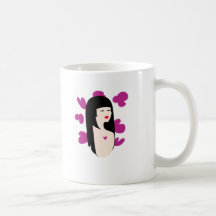 Chica ideal púrpura taza