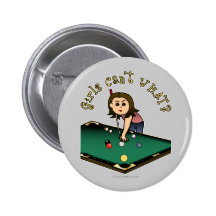 Chica ligero de los billares pin