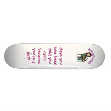 Chica ligero del ordenador monopatín personalizado