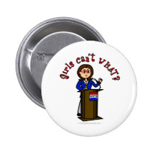 Chica ligero del político pins