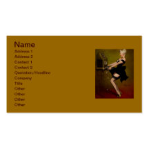 Chica modelo de la máquina tragaperras de Gil Elvg Tarjetas Personales