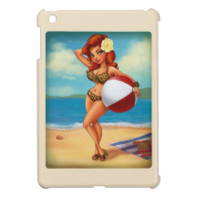 Chica modelo de la pelota de playa